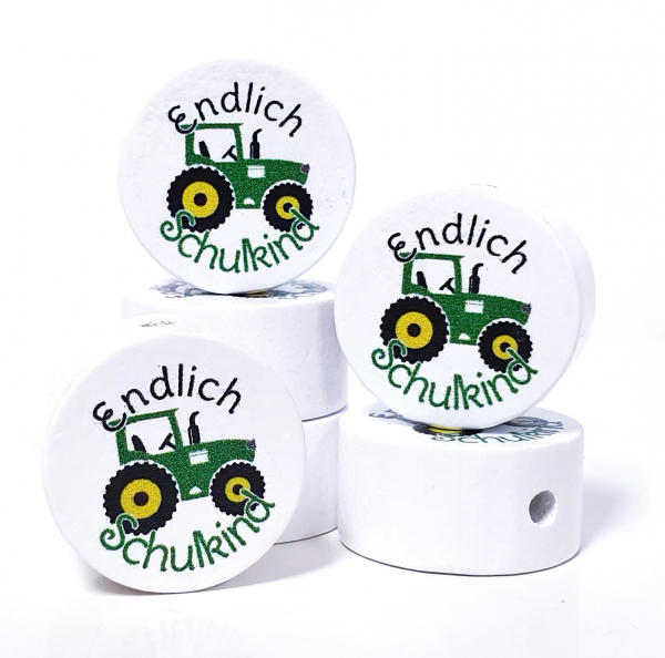 Endlich Schulkind! Traktor grün MS